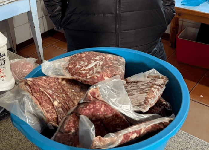 The meat is donated to support local charities.